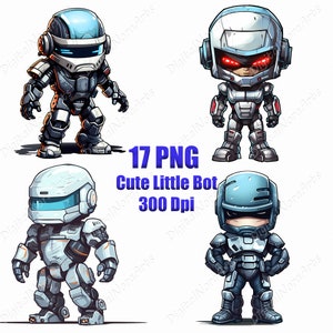 Robot Clipart, Graffiti Style Vector, T-Shirt Design (PNG)