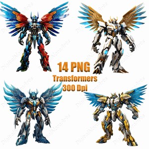 clipart di Transformer alato, png, design per maglietta, stile graffiti, illustrazione vettoriale, DigitalNoraArts