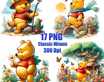 Classic Winnie,clipart,png,T-shirt design ,graffiti style,vector illustration,DigitalNoraArts