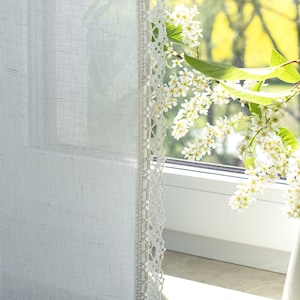 Linen curtains | Shabby chic curtains | Custom curtains extra long