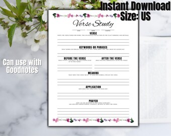 Printable Verse Mapping Bible Study Bundle (Digital Download)