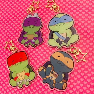 Turtle Charms! - Acrylbedels van 3 inch en telefoonringen