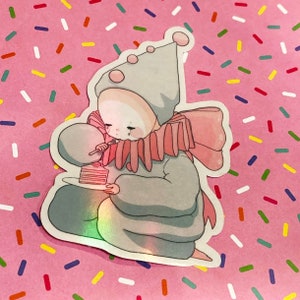 Holographic 4&quot; Baby Clown Sticker