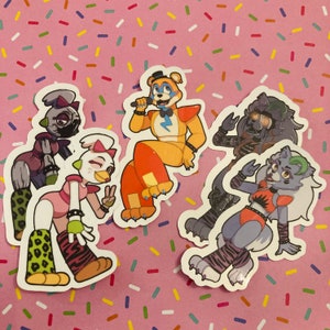 Five Nights Stickers- Glamrock series