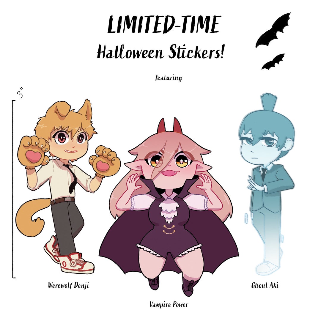 Chainsaw Man Halloween Stickers Now Through October ONLY Etsy
