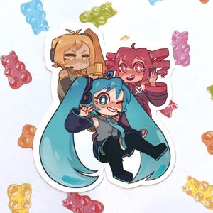 3&quot; Triple Baka Trio Sticker