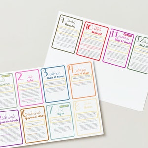 Cartes Flash pour le Calendrier Islamique,  calendrier hégirien