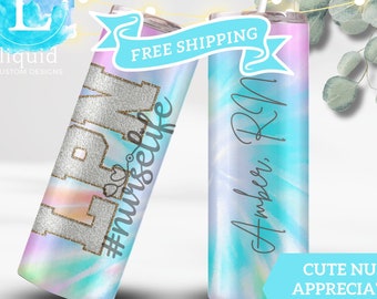 LPN Nurse Appreciation #NurseLife, Personalized LPN Affirmation Gift for Nurse Appreciation Week, LPN Graduation Gift Her, Nurse Travel Cup
