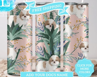 Shih Tzu Gifts, Shihtzu Mom Tumbler, Shih Tzu Mama Gift for Birthday, Shih Tzu Mom Travel Cup, Shih Tzu Lover Gift, Shih Tzu Gift Pet Name