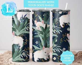 Custom French Bulldog Mom Tumbler, Frenchie Mom Gift, Frenchie Mama Travel Cup, Personalized Frenchie Lover Gift, French Bulldog Mom Gift