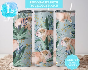 Custom Bulldog Mama Tumbler, Bulldog Mom Gift, Bulldog Mama Travel Cup, Personalized Bulldog Lover Gift, Bulldog Mama Gift for Her