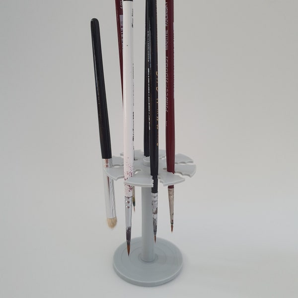 Circular brush holder, dryer, holds and maintains brushes