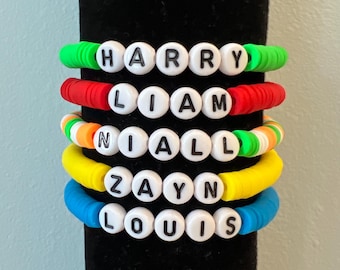 One Direction Bracelet Set: Harry, Liam, Niall, Zayn, Louis
