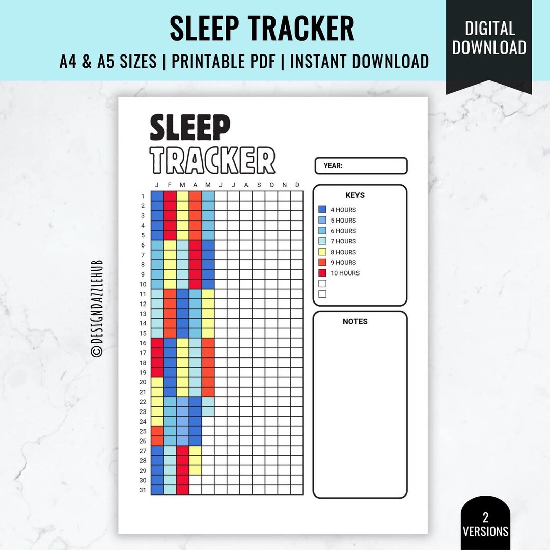 Sleep Routine Tracker Sleep Tracker Journal Sleep Cycle Sleep Record Sleep Analysis Sleep ...