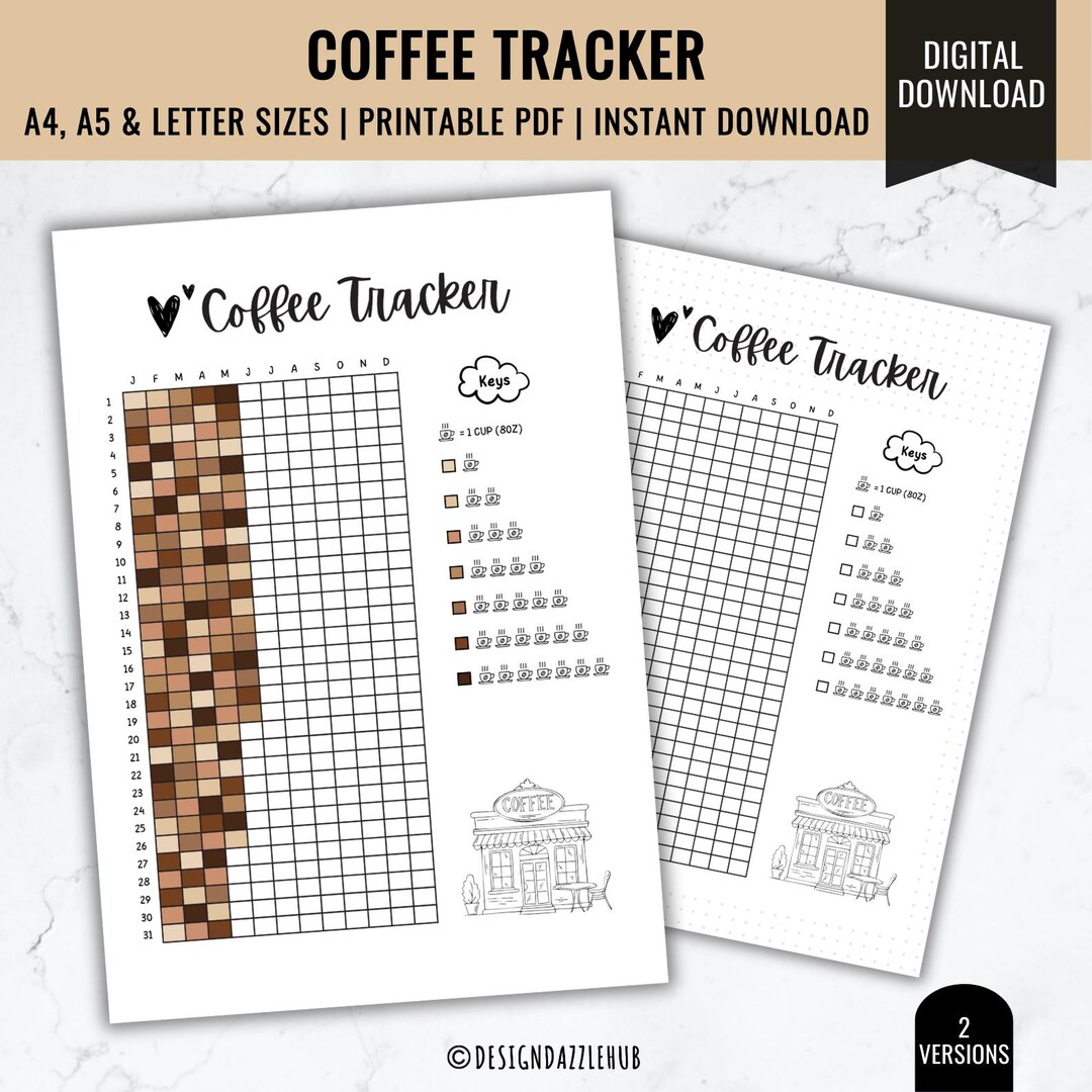 Coffee Tracker Printable: Journal Page (digital Download) - Etsy