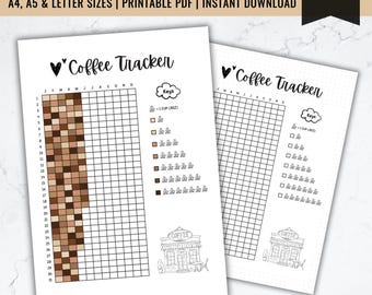 Coffee Tracker Printable: Journal Page (Digital Download)