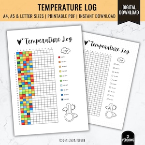 Temperature Log Tracker Printable: Weather Journal (PDF Download)