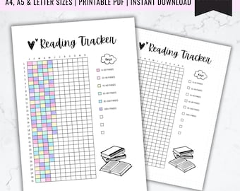 Printable Reading Tracker: Book Journal Page (Digital Download)