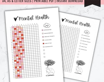 Mental Health Tracker Printable: Daily Symptom Log (PDF)