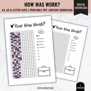 How Was Work Tracker: Daily Mood & Feelings (Digital Download)