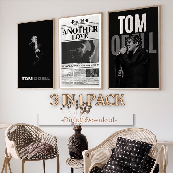 Tom Odell - Another Love Poster, Vibrant Trendy Wall Decor, Instant Download Print, Large Printable Art, Downloadable Art, Digital Gift