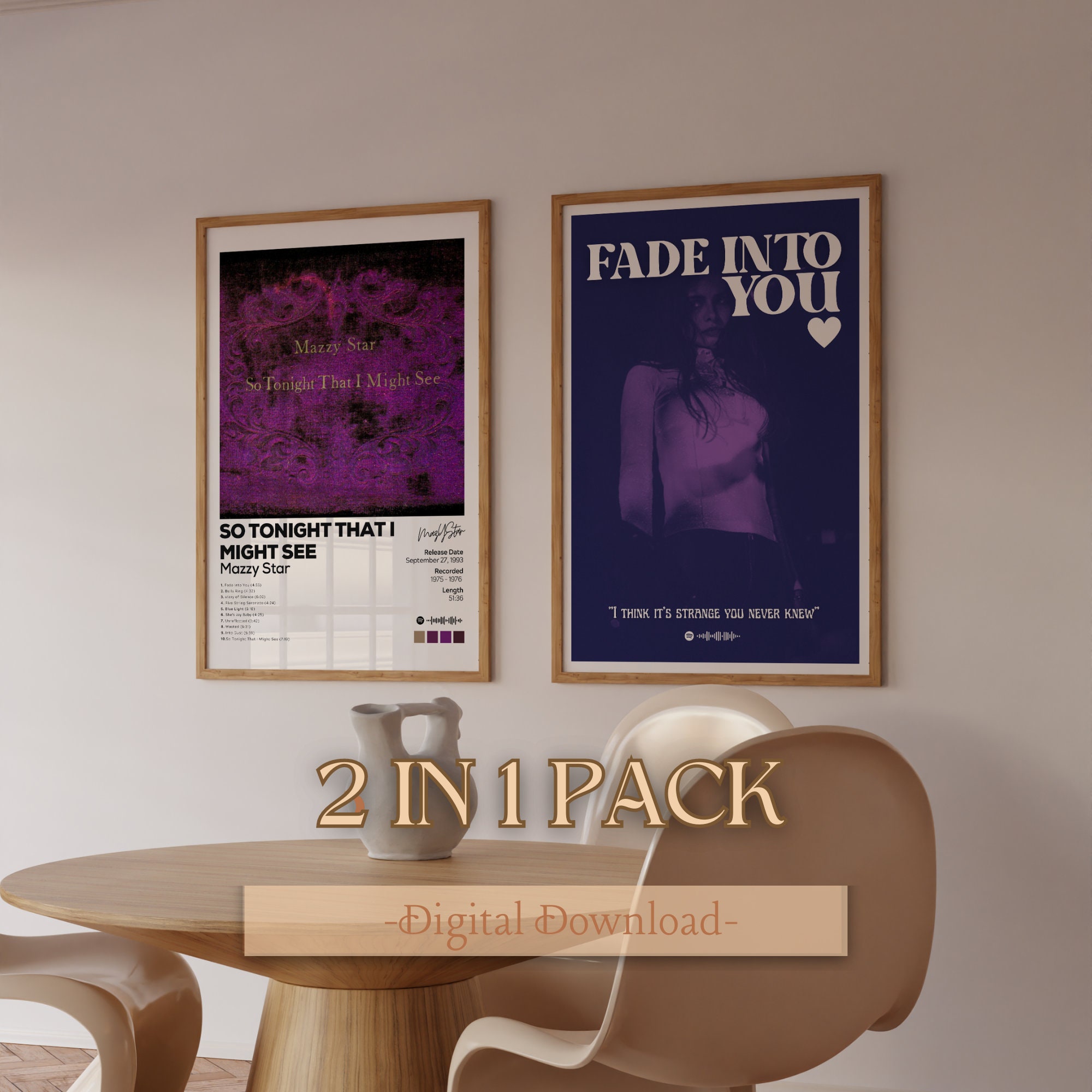 Mazzy Star 2 In 1 Album Poster, Aesthetic Trend Wall Decor.