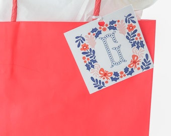 Personalized Initial Holiday Tags | Modern Garland