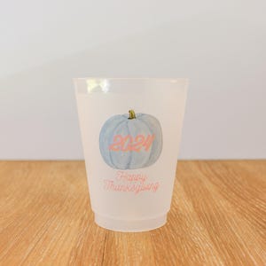 Custom Watercolor Pumpkin Cups | Thanksgiving Friendsgiving Party Decor bild 2