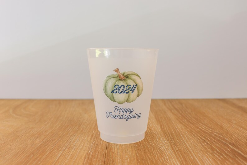 Custom Watercolor Pumpkin Cups | Thanksgiving Friendsgiving Party Decor bild 4