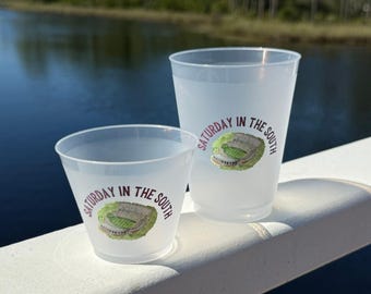 Personalized Tailgate Cups | Gameday Girlies Football Party Cups | Custom Watch Party Frosted Cups | Football Season