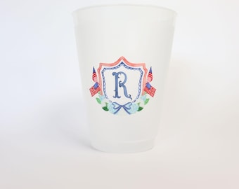 Tasses personnalisées de la fête du Travail | Tasses de fête patriotiques personnalisées en vrac | Tasses à monogramme pour barbecue de la fête du Travail