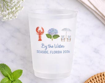 Personalized Beach Bachelorette Cups | Custom Coastal Party Cups Bulk | Bachelorette Party Favors Beach