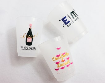 CUSTOM Party Cups | Personalized Party Cups for Couples | Engagement Party Cups with personalization