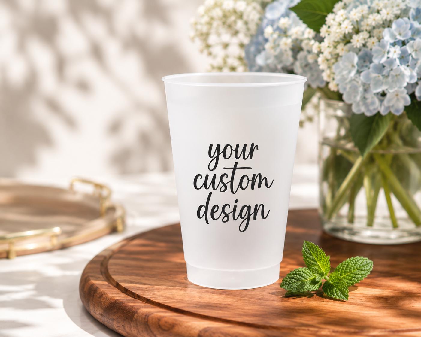 Personalized Frosted Cups | Custom Party Cups | 16oz and 20oz Frost ...