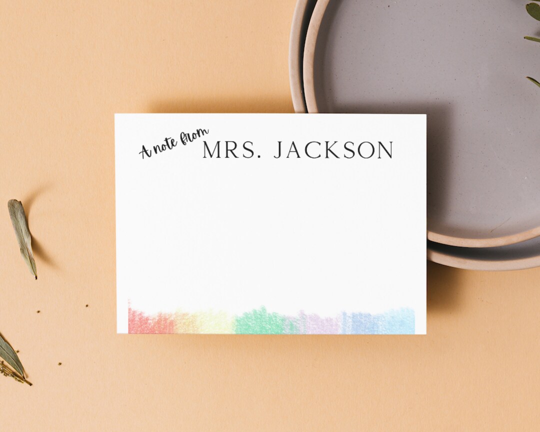 Personalized Teacher Note Cards, Teacher Appreciation Gift - Etsy