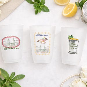 Personalized Derby Party Cups | Horse Racing Theme, Spring Favors