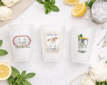 Personalized Derby Party Cups | Horse Racing Theme, Spring Favors