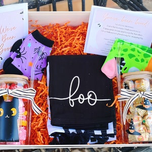 Halloween Gift Basket | Boo Baskets, Family Halloween Gifts, You've Been Booed, Teacher Halloween Gifts, Adult Halloween Cups, Boo Box