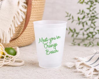 Personalized “Meet You In” Location Cups | Custom Vacation Cups | Beach Trip Party Cups | Girls Trip Favors | Travel Bachelorette Party Cups