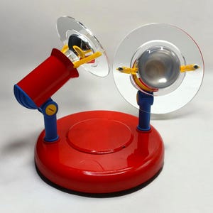Vintage Memphis chandelier - 1980's Lamp with Adjustable Spotlights - Iconic Red, Blue, Yellow Design