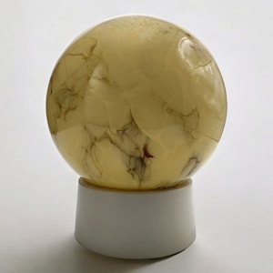 Vintage 1930s Thabur Marbled Glass Ceiling Light by Dutch Company in The Hague.