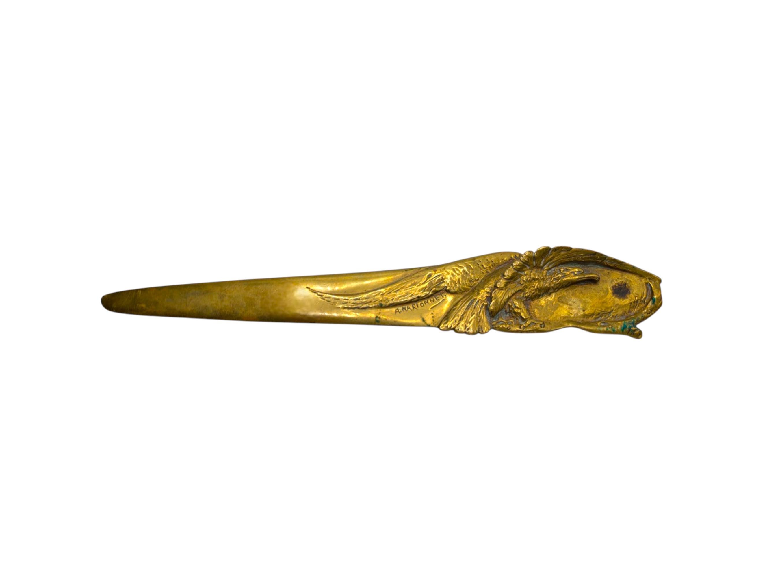 Coupe-papier Souvenir En Bronze Argenté Sainte-Anne - Style Napoléon III - Objet De Collection