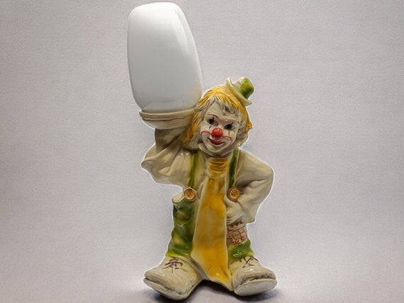 Vintage 1970s Clown Table Lamp - French Ceramic Design