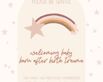 Welcoming Baby After Birth Trauma Hospital Sign