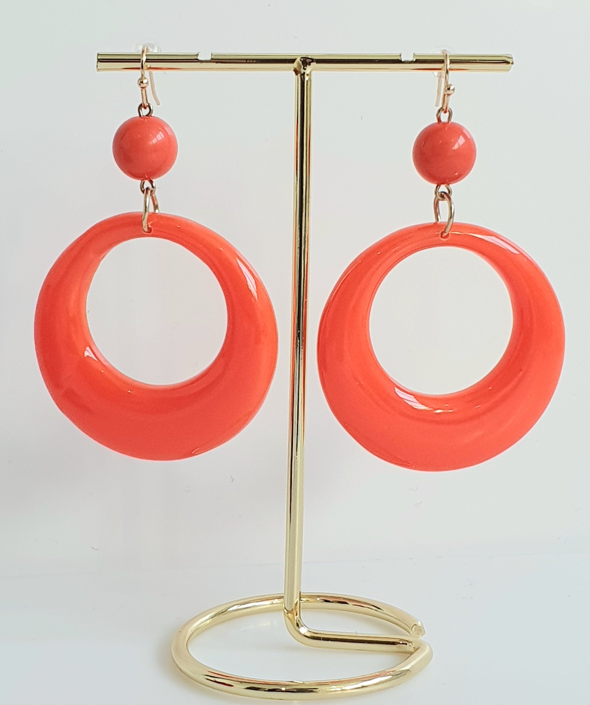 Boucles D'oreilles Vintage Années 60/70 - Parfait état - Occasion Avec Légères Traces D'usure