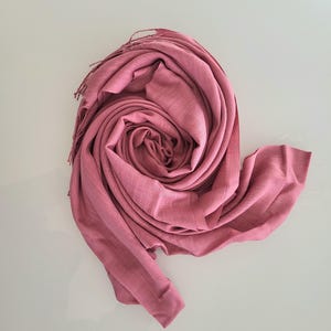 Dusky Pink  Colour Soft Summer Shawl Wedding Bridal Shawl Wrap Elegant Headscarf Stole Hijab