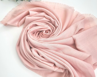 Light Peach Shawl: Soft Viscose Blend Bridal Wrap