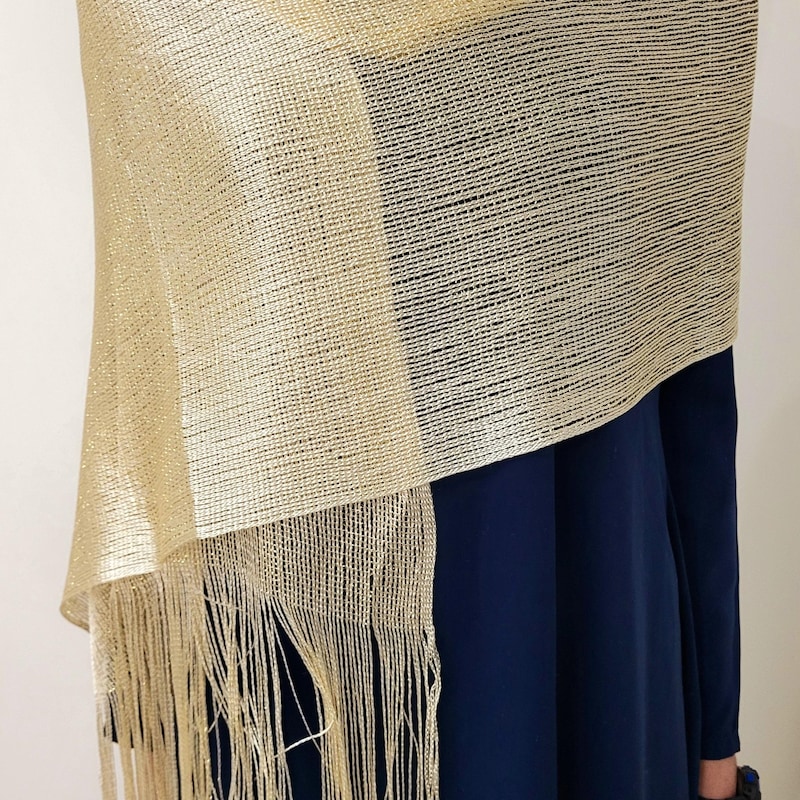 Essential Solid Metallic Shimmer Wrap Scarf