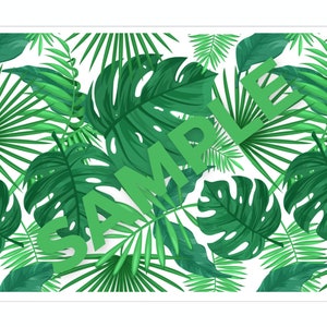 Edible Sheet Cake Wrap - Tropical Leaves | Custom Edible Print, Edible Sheet, Printable Sheet, Edible Cake Sheet, Sugar Sheet