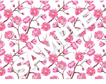 Cherry Blossoms Cake Wrap | Custom Edible Print, Edible Sheet, Printable Sheet, Edible Cake Sheet, Sugar Sheet